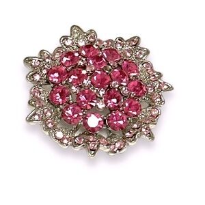 Vintage pink ice brooch pin that can be used as‎ a pendant for a necklace also